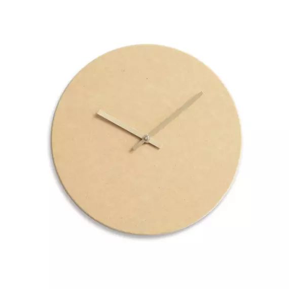 Horloge murale en bois jaune D38cm