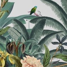 Papier peint panoramique jungle forêt tropicale Zen Bloom 425x260cm