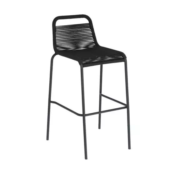 Cacocum – Lot de 4 tabourets de bar en métal et corde 74cm