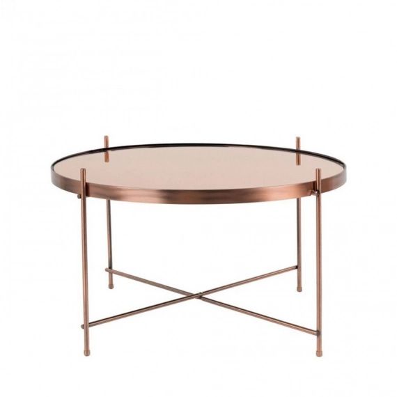 Table basse design ronde Large cuivre