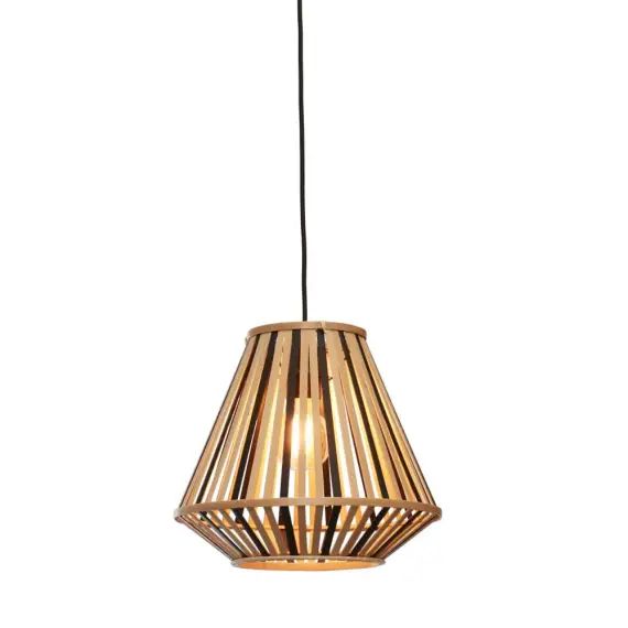 Suspension bambou naturel/noir, h. 30cm