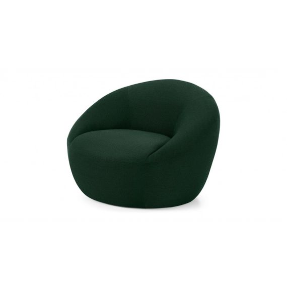 Isadora, fauteuil, tissé vert forêt