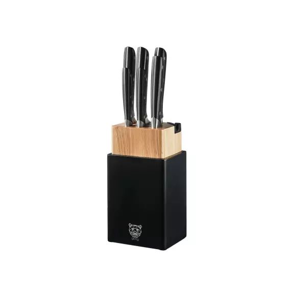 Lot de 8 couteaux en inox noir