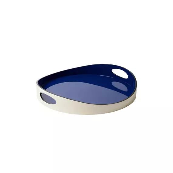 Plateau Table en Bois, Bambou laqué – Couleur Bleu – 40 x 40 x 5 cm – Designer Sarah Lavoine