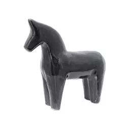 Statue cheval en grès émaillé H26