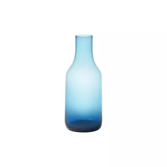 Carafe Vases en Verre, Verre soufflé – Couleur Bleu – 10 x 10 x 27 cm
