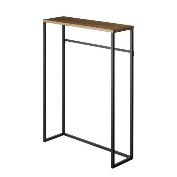Console d&rsquo;entrée en bois et métal tower noir