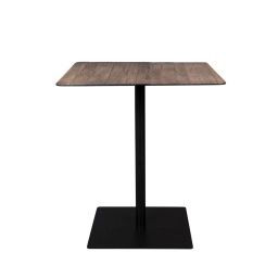 Braza – Table de bar carrée en métal et bois 70x70cm