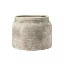 Cache-pot Pot de fleurs en Céramique, Grès – Couleur Beige – 37 x 37 x 28 cm
