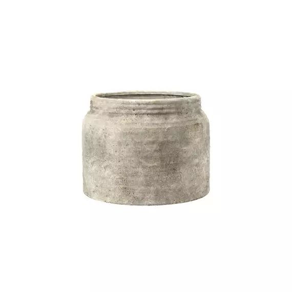 Cache-pot Pot de fleurs en Céramique, Grès – Couleur Beige – 37 x 37 x 28 cm