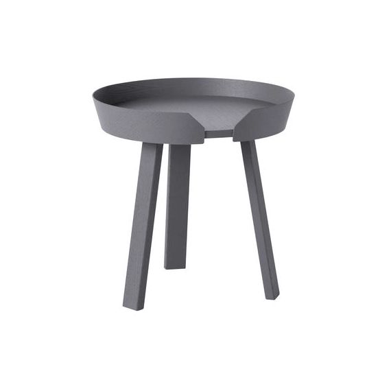 Table basse Around en Bois, Contreplaqué de frêne teinté – Couleur Gris – 60 x 60 x 46 cm – Designer Thomas Bentzen