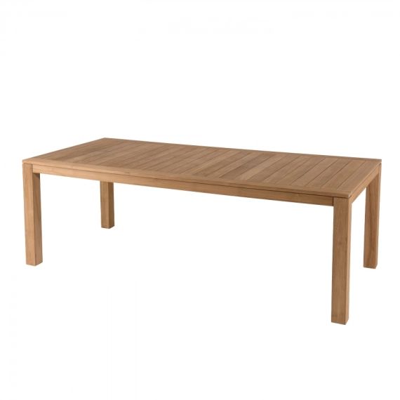 Table de jardin rect. en teck 6/8 personnes – 220 x 100 cm