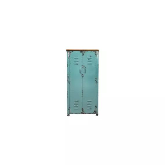 Armoire casier en métal turquoise