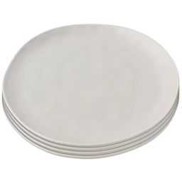 Assiette plate en céramique grise D20 – Lot de 4
