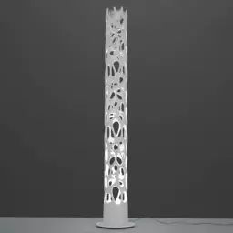 Lampe connectée New Nature en Plastique, Acier chromé – Couleur Blanc – 51.68 x 51.68 x 188 cm – Designer Ross Lovegrove