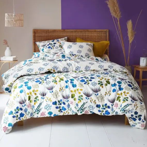 Taie d&rsquo;oreiller 50×70 bleue en coton