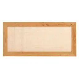 Tête de lit bois et raphia en couleur marron clair pour lit 135 cm