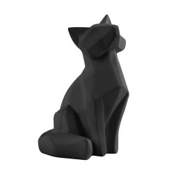 Statue origami mini renard noir