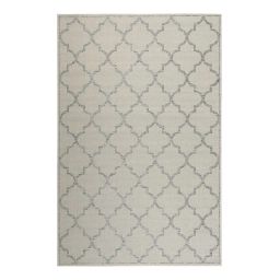 Tapis outdoor beige motif oriental gris pour entrée, extérieur 80×150