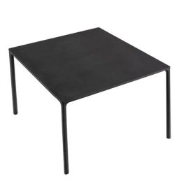 Table carrée Boiacca en Pierre, Aluminium laqué – Couleur Gris – 144.23 x 144.23 x 74 cm – Designer LucidiPevere Studio