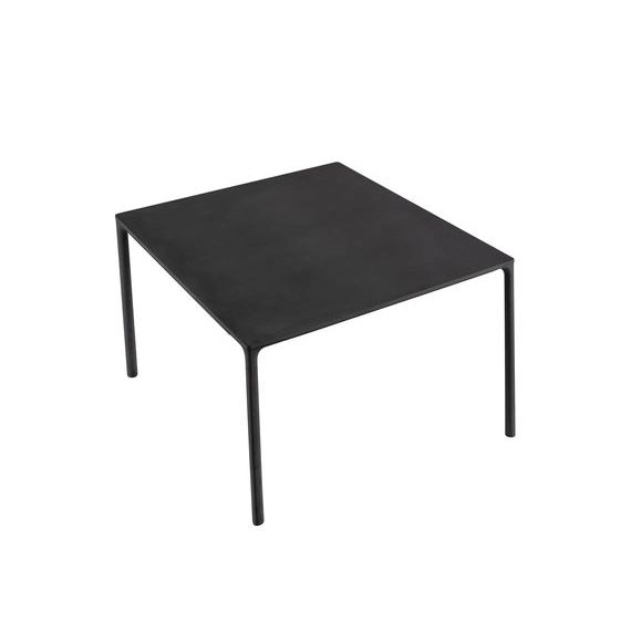 Table carrée Boiacca en Pierre, Aluminium laqué – Couleur Gris – 144.23 x 144.23 x 74 cm – Designer LucidiPevere Studio