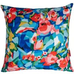 Housse de coussin extérieur fleuri 60×60