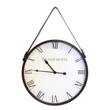 Horloge acier Barbier grand hôtel noir Diam.60 cm