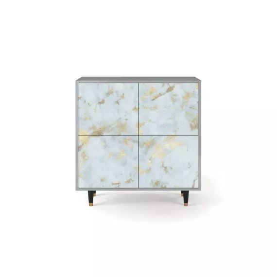 Buffet  blanc clair 4 portes L 94 cm