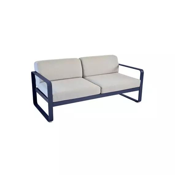 Canapé de jardin 2 places Bellevie en Tissu, Tissu acrylique – Couleur Bleu – 160 x 105.37 x 71 cm – Designer Pagnon & Pelhaître