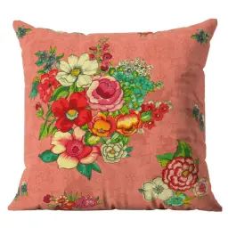 Housse de coussin outdoor rose corail 60×60 cm