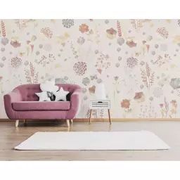 Papier peint panoramique motif floral Multicolore 192x270cm