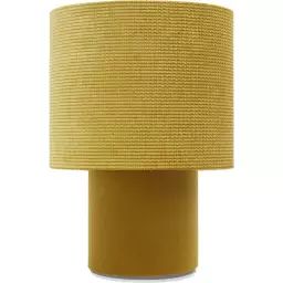 Lampe de chevet Tissu Jaune 20x20x29 cm