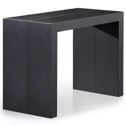 Table console extensible l noir carbone
