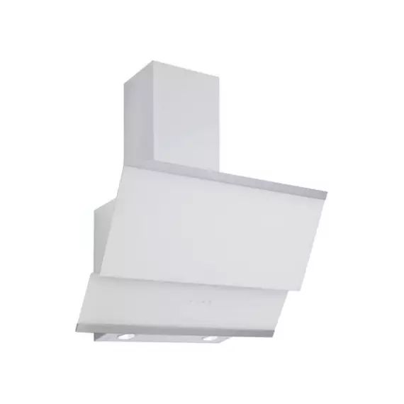 Hotte décorative murale SILVERLINE LUKO VERRE 60CM BLANC ET INOX H22160 006