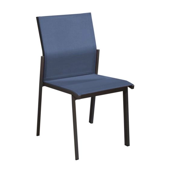 Chaise DELIA graphite bleue