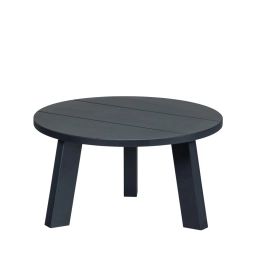 Table basse ronde en bois D60cm noir