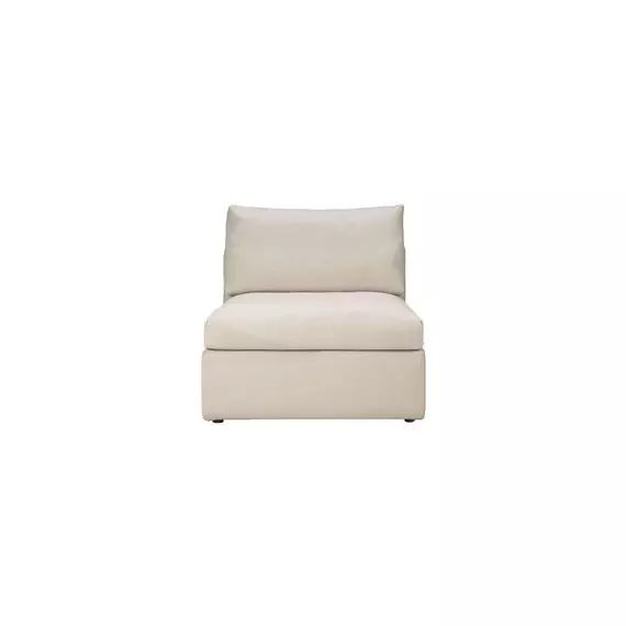 Canapé modulable Mellow en Tissu, Mousse à mémoire de forme – Couleur Blanc – 80 x 103 x 63 cm
