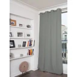 Rideau thermique occultant gris 140×260