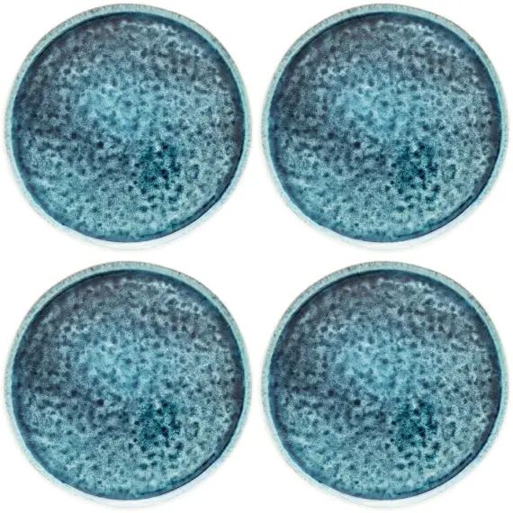 Assiette en grès bleu D27 – Lot de 2