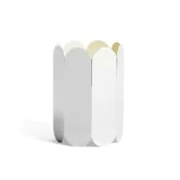 Vase Arcs en Métal, Acier inoxydable – Couleur Miroir – 26.21 x 26.21 x 25 cm – Designer Muller Van Severen