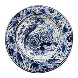 Assiette creuse Classic on acid en Céramique, Porcelaine fine – Couleur Bleu – 25.4 x 25.4 x 4.6 cm – Designer Diesel Creative Team