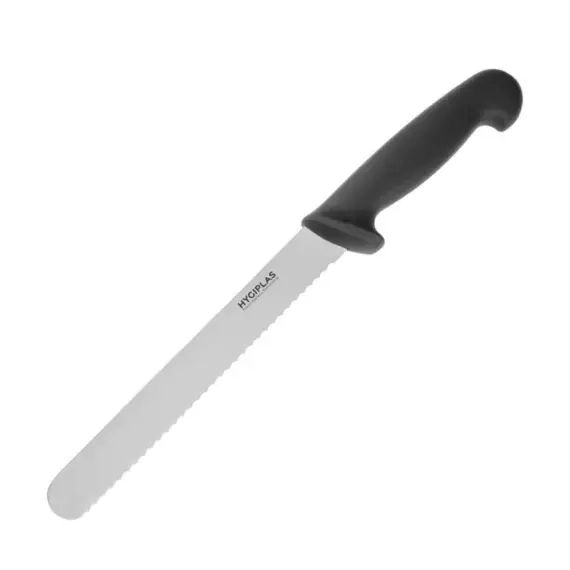 Couteau à pain professionnel en acier inoxydable noir l 20 cm