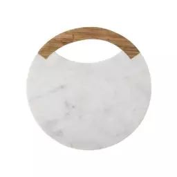 Planche à découper Cuisine en Pierre, Bois d’acacia – Couleur Blanc – 30 x 30 x 1.5 cm
