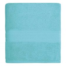 Drap de bain uni 550gr/m²  Bleu Turquoise 100×150