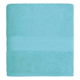 Drap de bain uni 550gr/m²  Bleu Turquoise 100×150