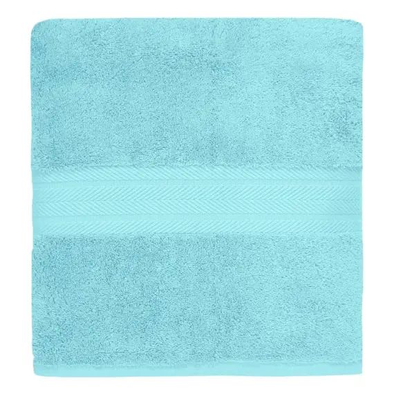 Drap de bain uni 550gr/m²  Bleu Turquoise 100×150