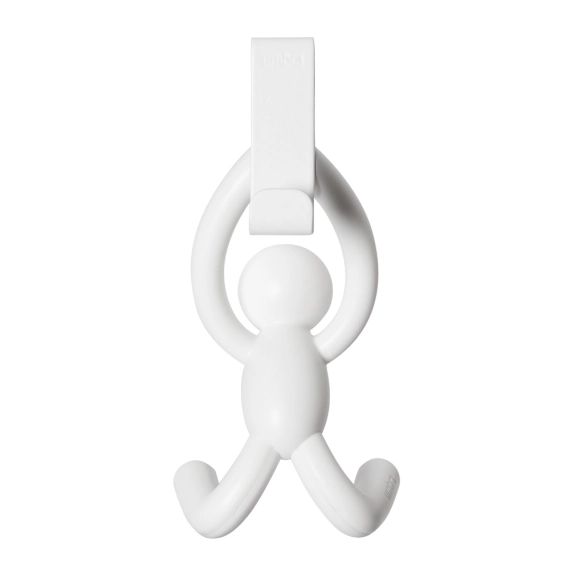 Lot de 2 patères de dessus de porte de placard, blanc