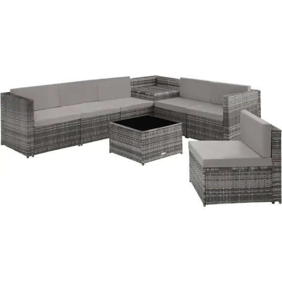 Salon en rotin Verona gris