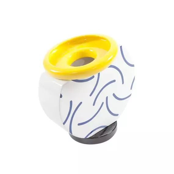 Vase objet en Céramique – Couleur Jaune – 30 x 62.14 x 30 cm – Designer Martine Bedin