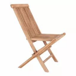 Lot de 2 chaises de jardin en bois pliante